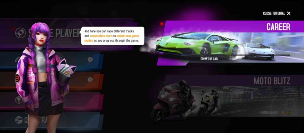 Career Mode in Asphalt8 Game