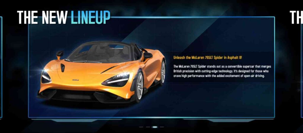 Unleash the McLaren 765LT Spider in Asphalt8 Game