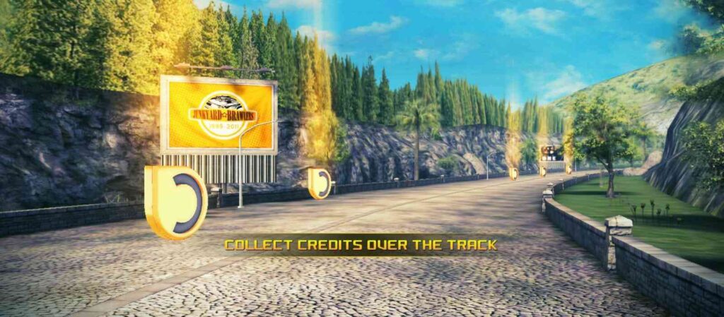 Collect Credits over the Track in Asphalt8